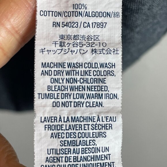 Old Navy Womens Plus XXL Gray Polka Dot Long Sleeve Button Up Shirt Cotton Top - Picture 4 of 8